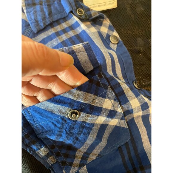 Harley-Davidson Womens 115th Anniversary Plaid Shirt Blue Black Large XL - Picture 6 of 10